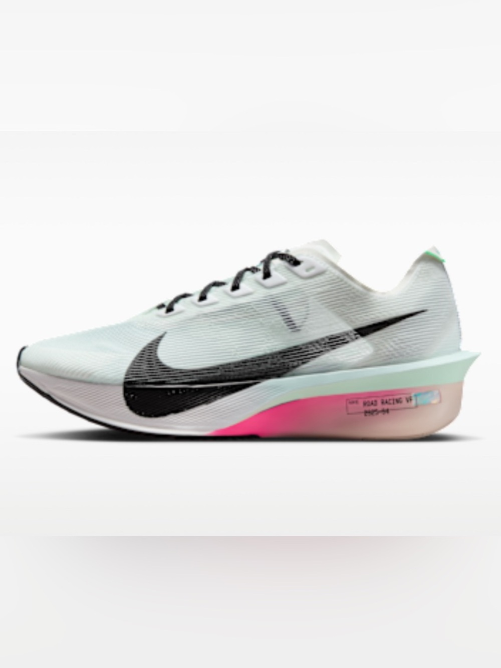 Nike Women’s Road Racing Shoe - White/Black with Pink Accent